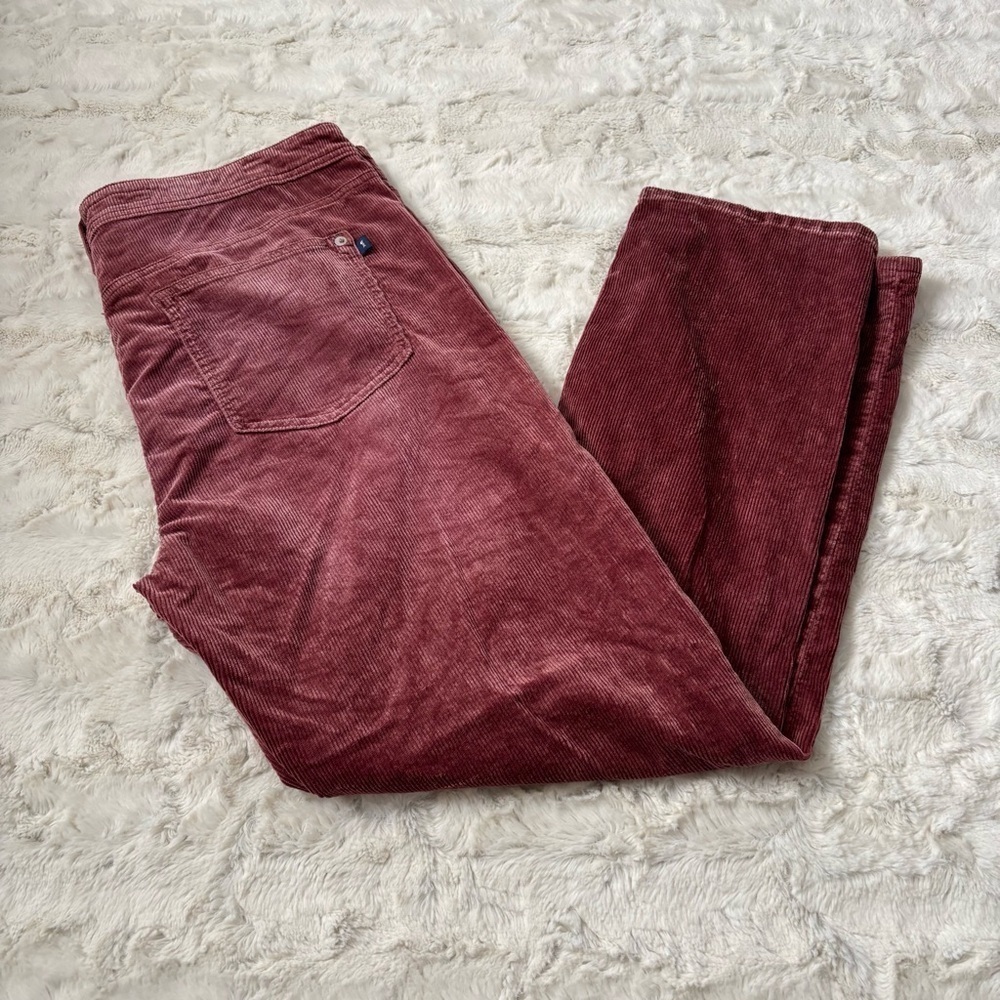 Pilcro and the Letterpress Anthro Size 32 Pink Corduroy Slim Boyfriend Crop Jean